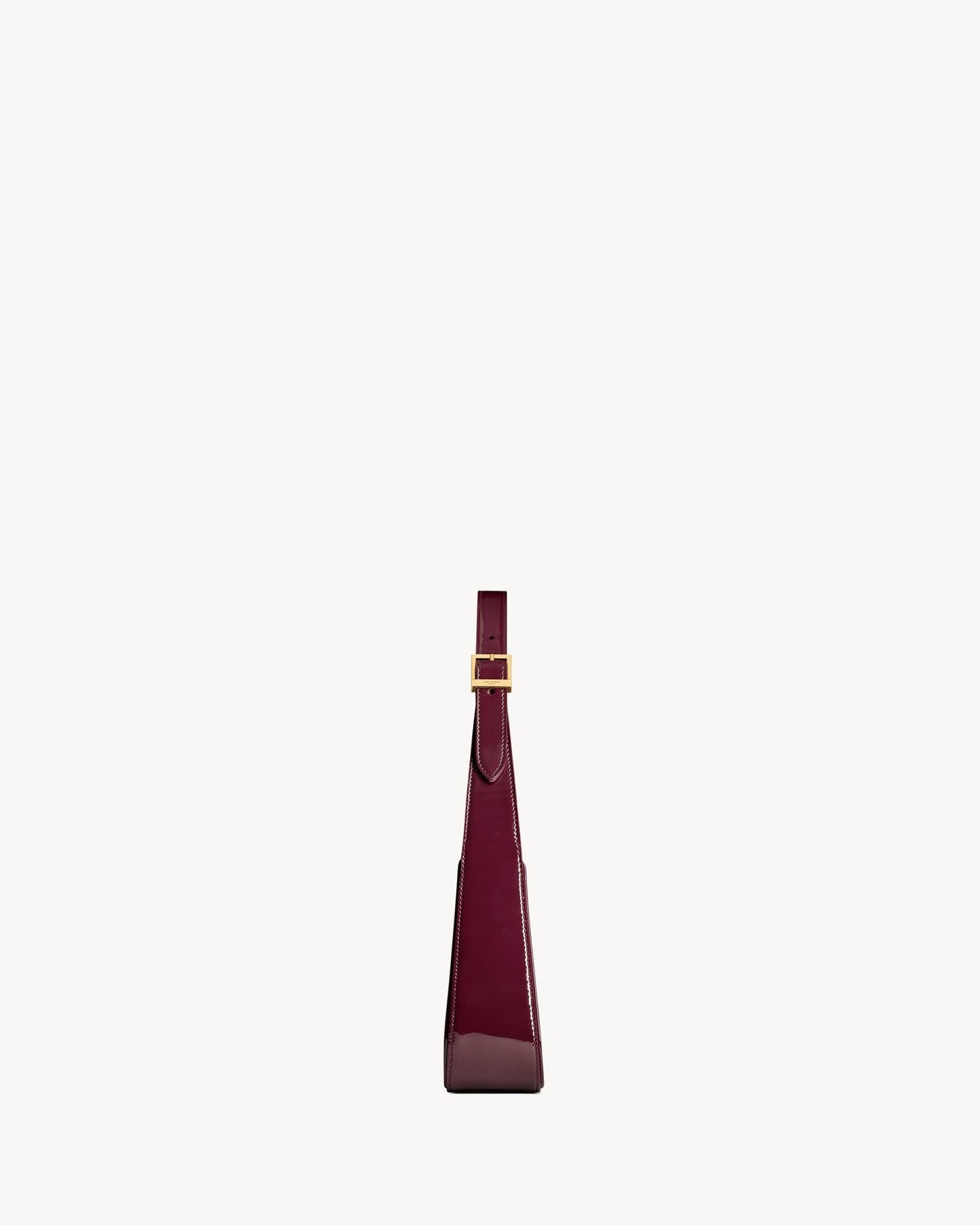 YL - Le 5 à 7 Patent Leather Hobo – Burgundy Elegance
