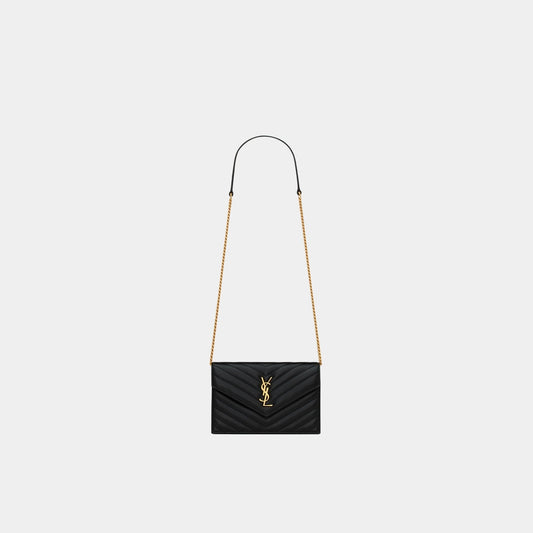 YL - Portefeuille à chaîne en cuir d'agneau